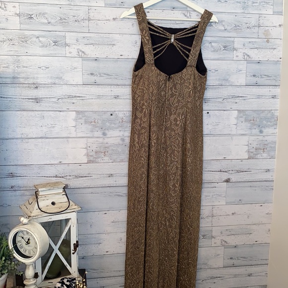 Beautiful Gold NUIT Dress with Scarf Size M? - Picture 9 of 11